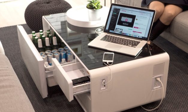 Sobro – Coffee Table with Touch Controls, Fridge and Charging Stations