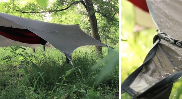 Kammok Glider: Camping Tarp That Retains Rainwater for Use