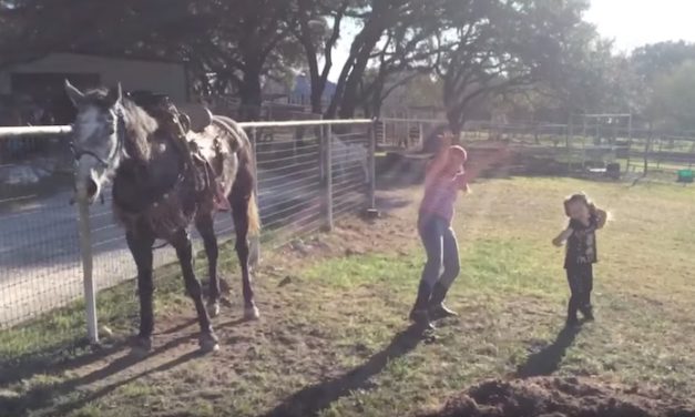 Little Girls and Horse Dance to Silento’s Hit Song “Watch Me”