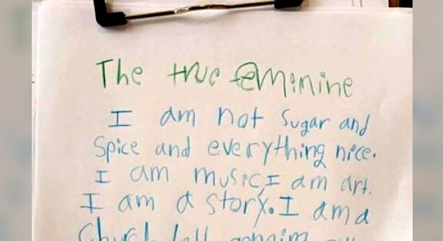 3rd Grader’s Poem on Femininity Has Everyone Freaking Out
