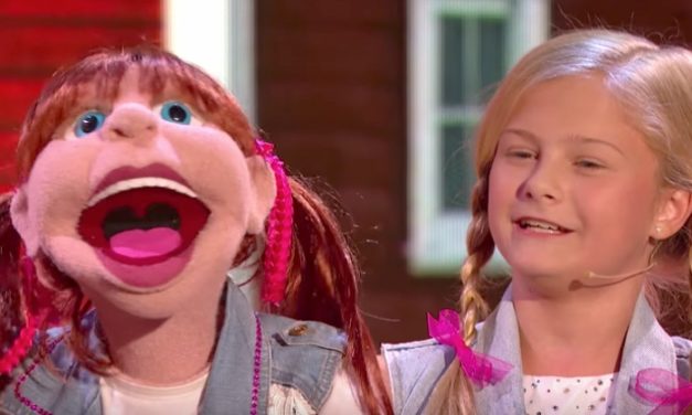 12 y/o Sings Cowboy Duet with Her Puppet, When They Start Yodeling, Crowd Goes Wild