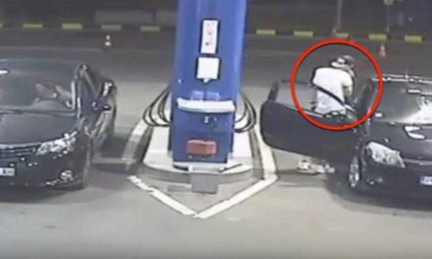 Gas Station Worker Takes Precautionary Measures After Man Refuses to Put Out Cigarette
