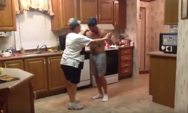 Son Hears Favorite Song on the Radio, Grabs Mom’s Hand and Pulls Her in for Epic Dance