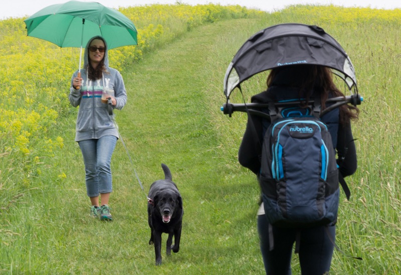 Nubrella Backpack Wearable Hands Free Umbrella all in one design, Rain-  Snow, UV Shade Sun Protection, Strong and Windproof