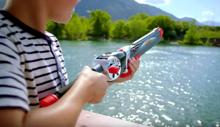 Rocket Kids Fishing Rod Launches Out a Bobber Instead Of Having To Cast