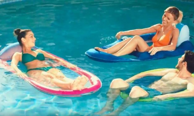 SwimWays Spring Float Recliner Pool Lounger: Relax in the Water Comfortably