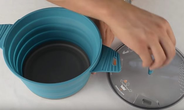 This Complete Camp Kitchen Set Collapses into a 1-Inch Tall Disk!