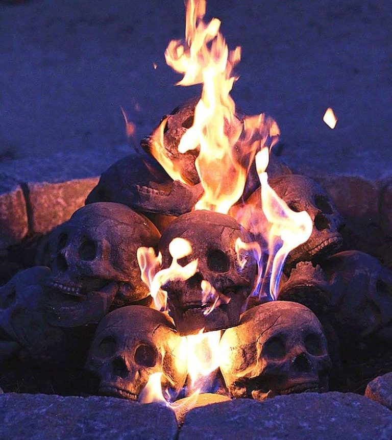 Myard Fireproof Human Fire Pit Skull The Coolest Halloween Decoration